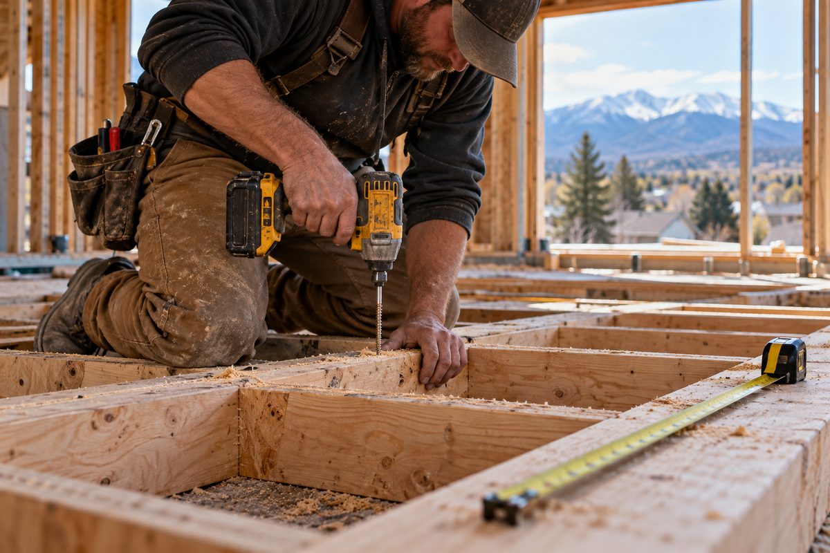 High-torque fastener installation into residential subfloor framing to eliminate squeaks